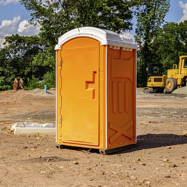 how often are the porta potties cleaned and serviced during a rental period in Deerfield Virginia